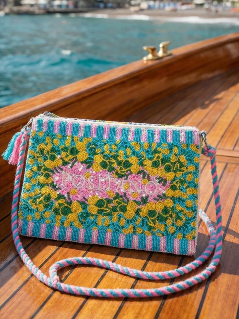 Antica Sartoria 2026 Positano Pink Lemon 🍋 Clutch bag purse NWT